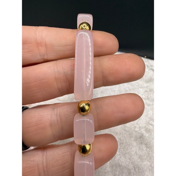 Vintage Trifari Necklace‎ Pink Acrylic Beads Pastel 24" - Picture 3 of 6